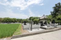 願成寺・田園風景の中の墓地